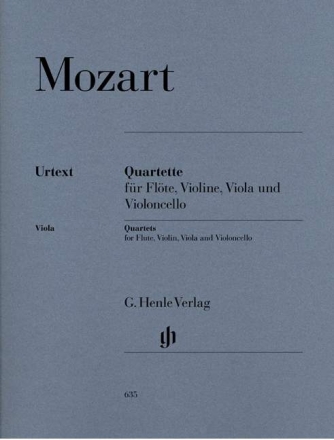 4 Quartette f�r Fl�te, Violine, Viola und Violoncello Stimmen
