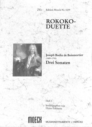 3 Sonaten f�r 2 Violoncelli (Gamben, Fideln) 2 Spielpartituren