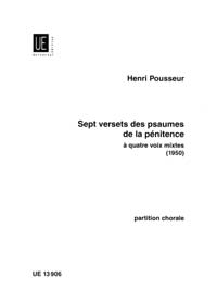 Sept versets des psaumes de la p�nitence f�r Chor SATB