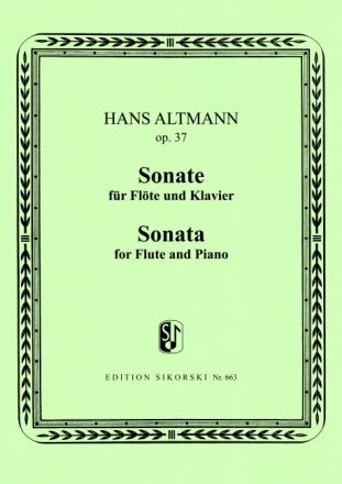 Altmann, Hans Sonate F�r Fl�te und Klavier Fl�te, Klavier
