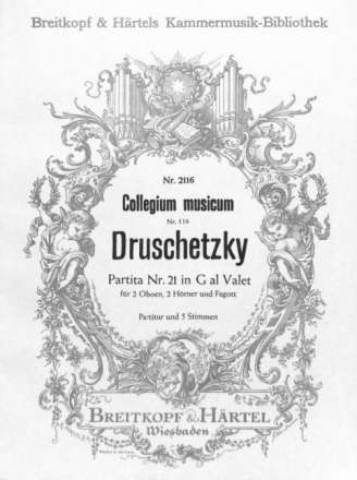 Partita Nr.21 G-Dur f�r 2 Oboen, 2 H�rner und Fagott Partitur und 5 Stimmen