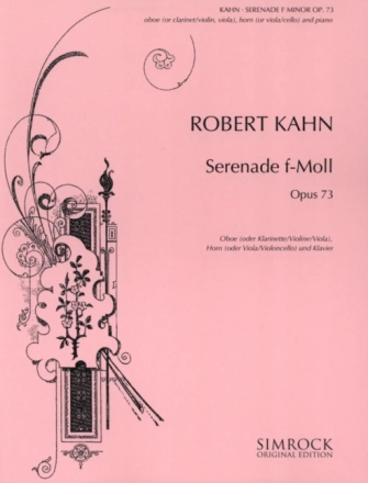Serenade op.73 f�r Violine, Viola) Horn (Viola, Violoncello) und Klavier