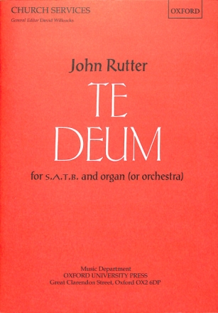 Te deum for mixed chorus and organ score