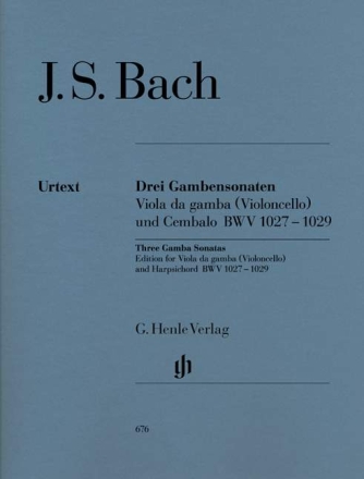 3 Sonaten BWV1027-1029 f�r Viola da Gamba (Violoncello) und Cembalo