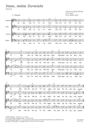 Jesus, meine Zuversicht Soli SATB, Coro SATB P