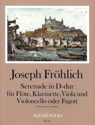 FR�HLICH J. Serenade D-dur - Part.u.St. Fl�te, Klarinette, Viola, Violoncello