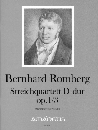 ROMBERG B. Streichquartett III in D-dur, op. 1/3 2 Violinen, Viola, Violoncello