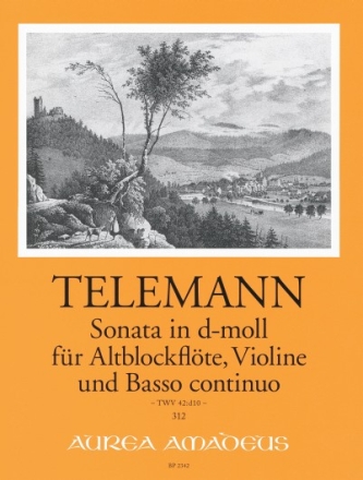 Triosonate d-moll Nr.47 TWV42:d10 f�r Altblockfl�te, Violine und Bc Stimmen