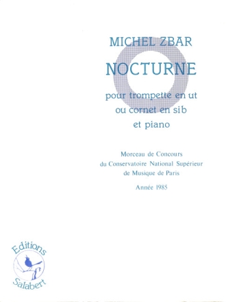 Zbar  Nocturnes Trompette Ou Cornet & Pno  Trumpet (2 Trumpets) and Piano