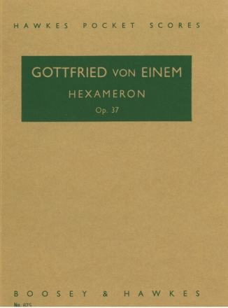Hexameron op. 37 HPS 875 f�r Orchester Studienpartitur