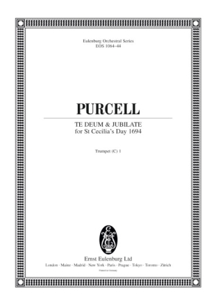 Te Deum und Jubilate Z 232 Soli, Chor und Orchester Einzelstimme Trompete I