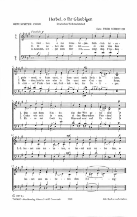 Herbei, o ihr Gl�ubigen  Gemischter Chor (SATB)