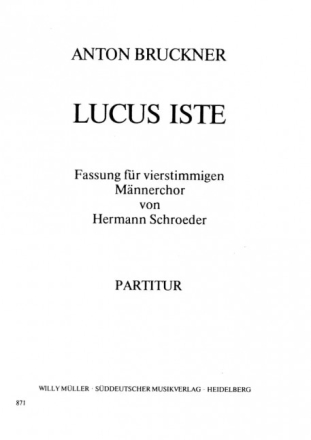 Locus iste f�r M�nnerchor a cappella Partitur