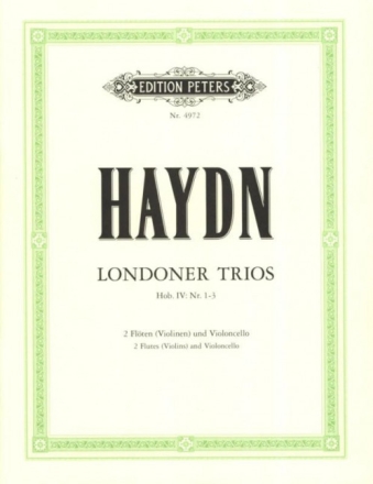 Londoner Trios 2 Fl�ten und Violoncello Partitur und 2 Stimmen