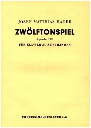 Zw�lftonspiel 04. September 1956 f�r Klavier KLAV