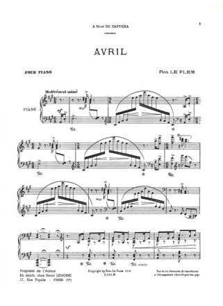Avril pour piano