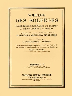 LAVIGNAC Albert Solf�ge des Solf�ges Vol.3F avec accompagnement Solf�ge partition