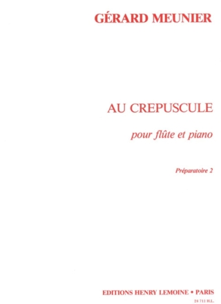 Au cr�puscule pour fl�te et piano