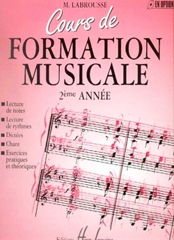 LABROUSSE Marguerite Cours de formation musicale Vol.2 Formation musicale partition
