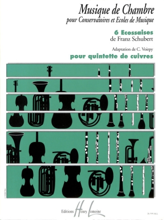6 ecossaises pour 5 instruments � vent en cuivres partition et parties