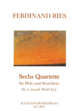 Quartett Nr.4 d-Moll WoO35,1 f�r Fl�te und Streichtrio Partitur und Stimmen
