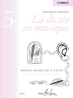 La dict�e en musique vol.5 - niveau milieu  corrig� / livre du professeur