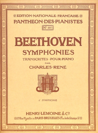 BEETHOVEN Ludwig van Symphonie n�4 en sib maj. Op.60 PIANO partition