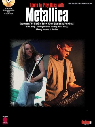 Learn to play Bass with Metallica (+Online Audio) Riffs Songs reading tablature reading music tuning