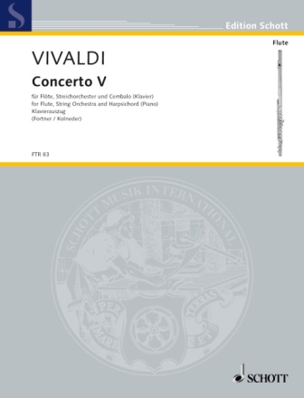 Konzert op.10,5 RV434, PV262 f�r Fl�te und Streicher f�r Fl�te und Klavier