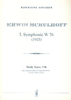 Sinfonie Nr.1 W76 f�r Orchester Studienpartitur (1925)