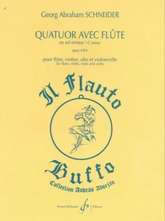 Quatuor en sol mineur op.69,3 pour fl�te, violon, alto et violoncelle partition et parties