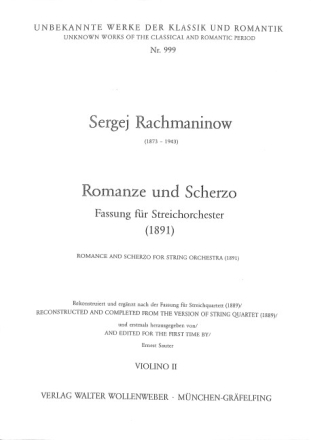 Romanze und Scherzo f�r STREICHORCHESTER Violine 2