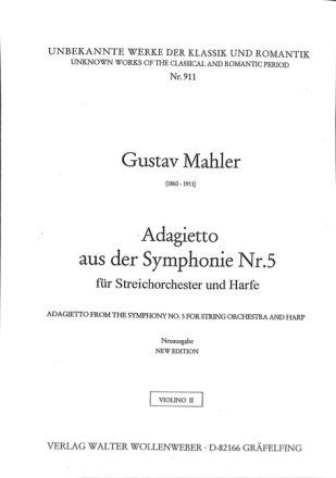 ADAGIETTO AUS DER SINFONIE NR.5 f�r Streichorchester und Harfe Violine 2
