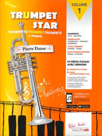 Trumpet Star vol.1 (+Online Audio) 14 pi�ces faciles pour trompette et piano