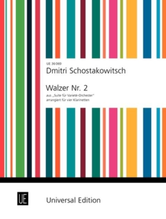 Walzer Nr.2 f�r 4 Klarinetten Partitur und Stimmen
