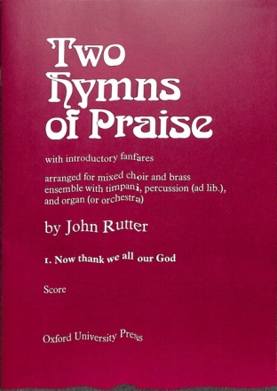 Now thank we all our God for mixed chorus and brass ensemble score