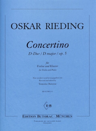 Concerto D-Dur op.5 (1.-5. Lage) f�r Violine und Klavier