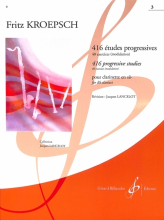 416 �tudes progressives vol.3 pour clarinette