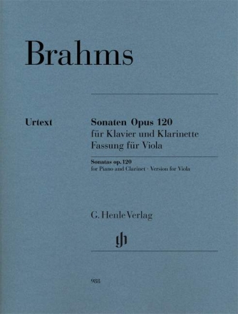 Sonaten op.120 f�r Klarinette und Klavier f�r Viola und Klavier