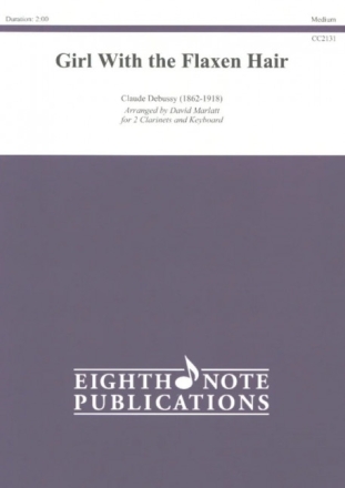Girl with the flaxen Hair for 2 clarinets and piano score and parts