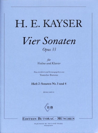 4 Sonaten op. 33  Band 2 (Sonaten Nr.3 und 4) f�r Violine und Klavier