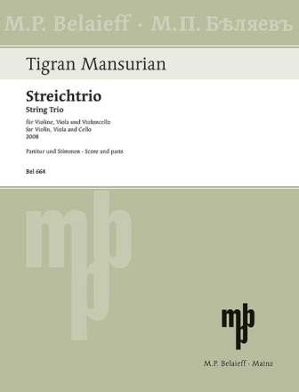 Trio f�r Violine, Viola und Violoncello Partitur und Stimmen