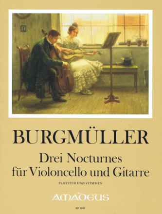 3 Nocturnes f�r Violoncello und Gitarre Partitur und Stimmen