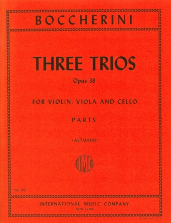3 Trios op.38 for violin, viola and violoncello parts
