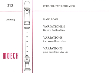 Variationen f�r 2 Altblockfl�ten Spielpartitur