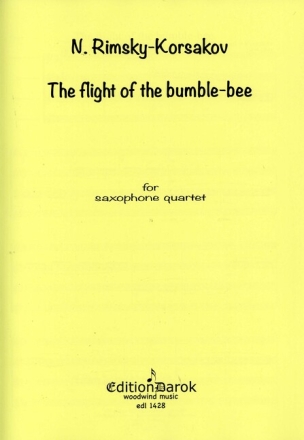 The Flight of the Bumble-Bee for 4 saxophones (SATB) score and parts