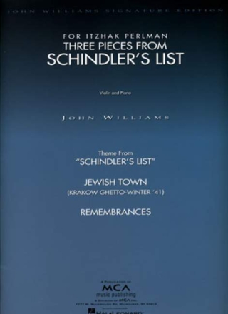 3 Pieces from Schindler's List for violin and piano