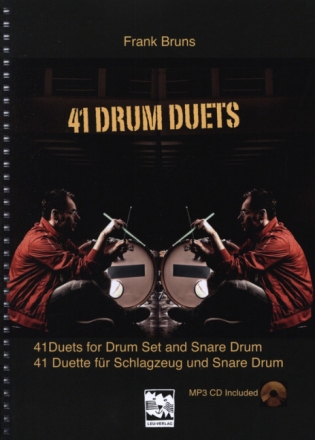 41 Drum Duets (+mp3-CD) for 2 Schlagzeuge (2 Snare Drums) Spielpartitur