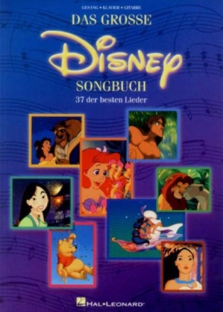 Das gro�e Disney Songbuch: 37 der besten Lieder f�r Gesang, Klavier und Gitarre