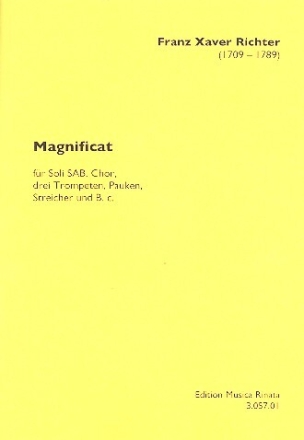 Magnificat C-Dur f�r Soli, gem Chor und Instrumente Partitur